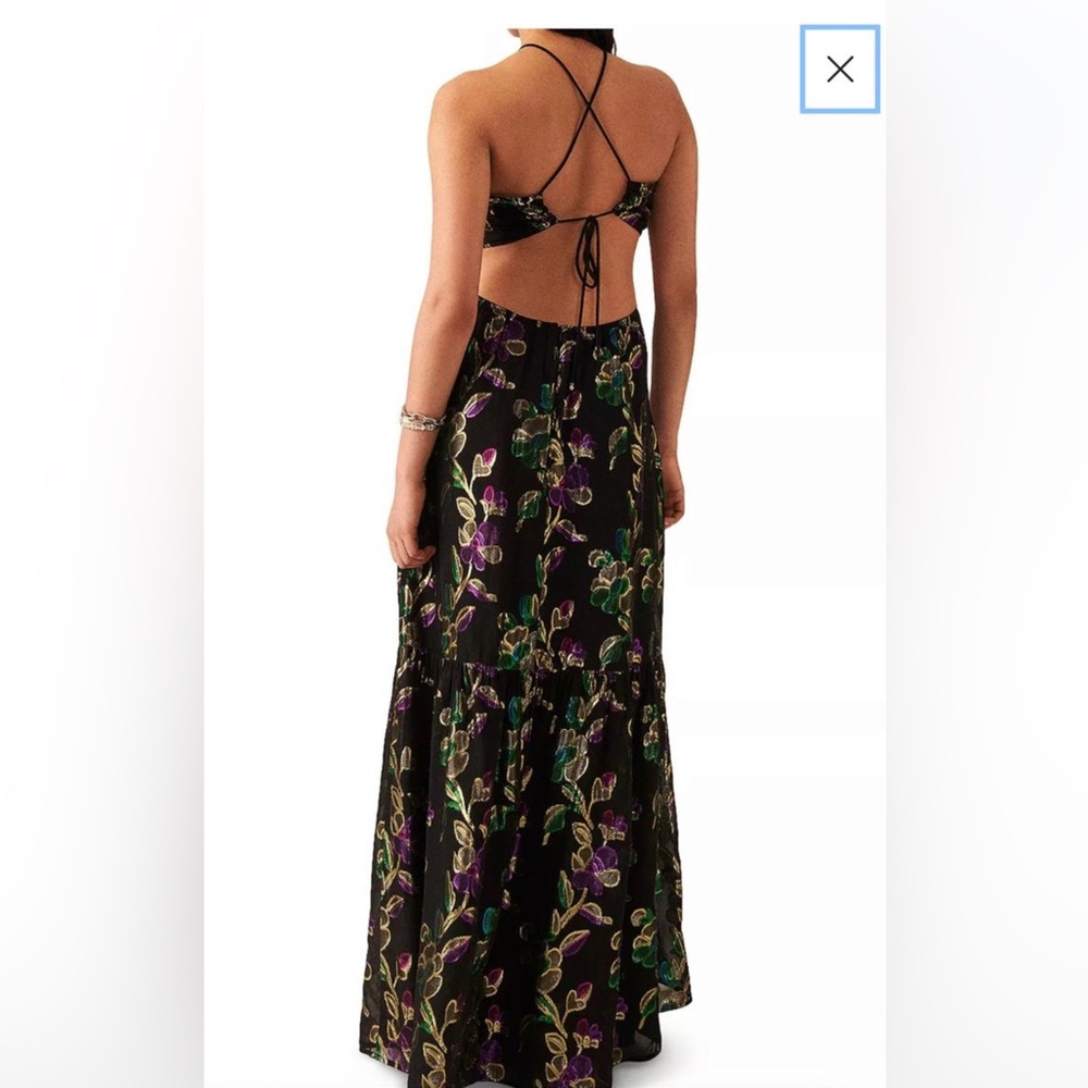 Ba&sh Alessia open back maxi dress